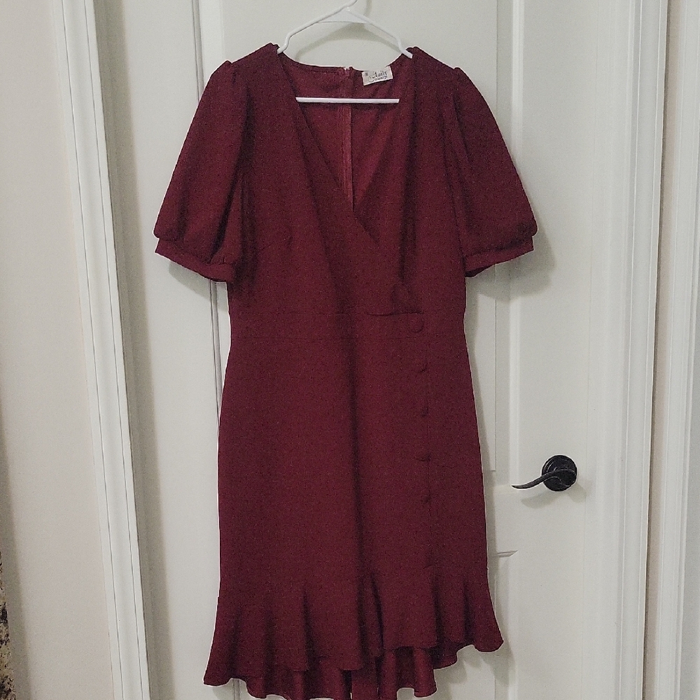 Vintage Burgundy Dress
